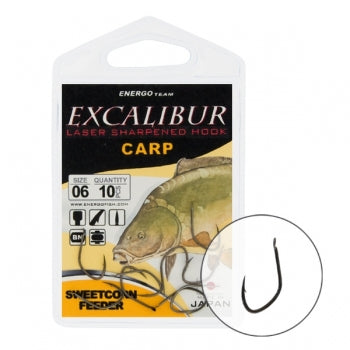 CARLIGE EXCALIBUR CARP SWEETCORN FEEDER BLACK