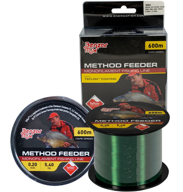 FIR MONOFILAMENT BENZAR METHOD FEEDER MONO DARK GREEN, VERDE INCHIS, 600M