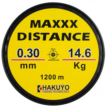 FIR MONOFILAMENT HAKUYO MAXXX DISTANCE GALBEN FLUO NEON 1200m