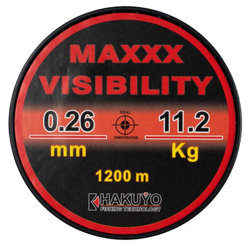 FIR MONOFILAMENT HAKUYO MAXXX VISIBILITY ROSU FLUO NEON 1200m