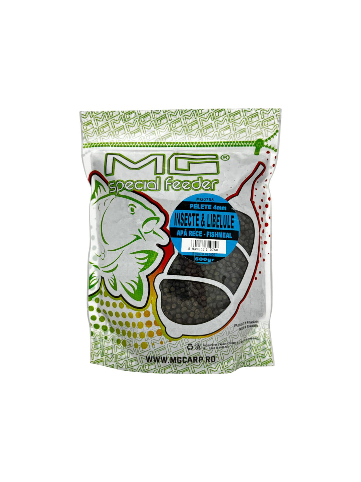 PELETE 4MM 0.500G MG CARP