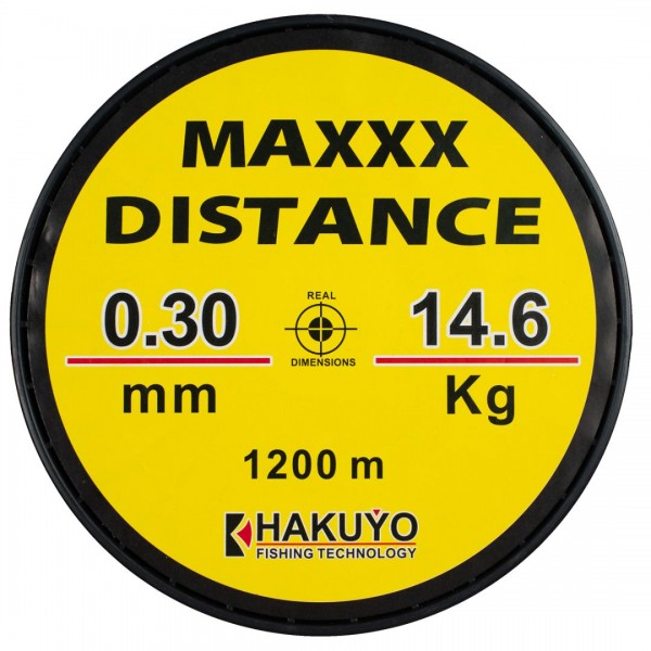 FIR MONOFILAMENT HAKUYO MAXXX DISTANCE GALBEN FLUO NEON 1200m