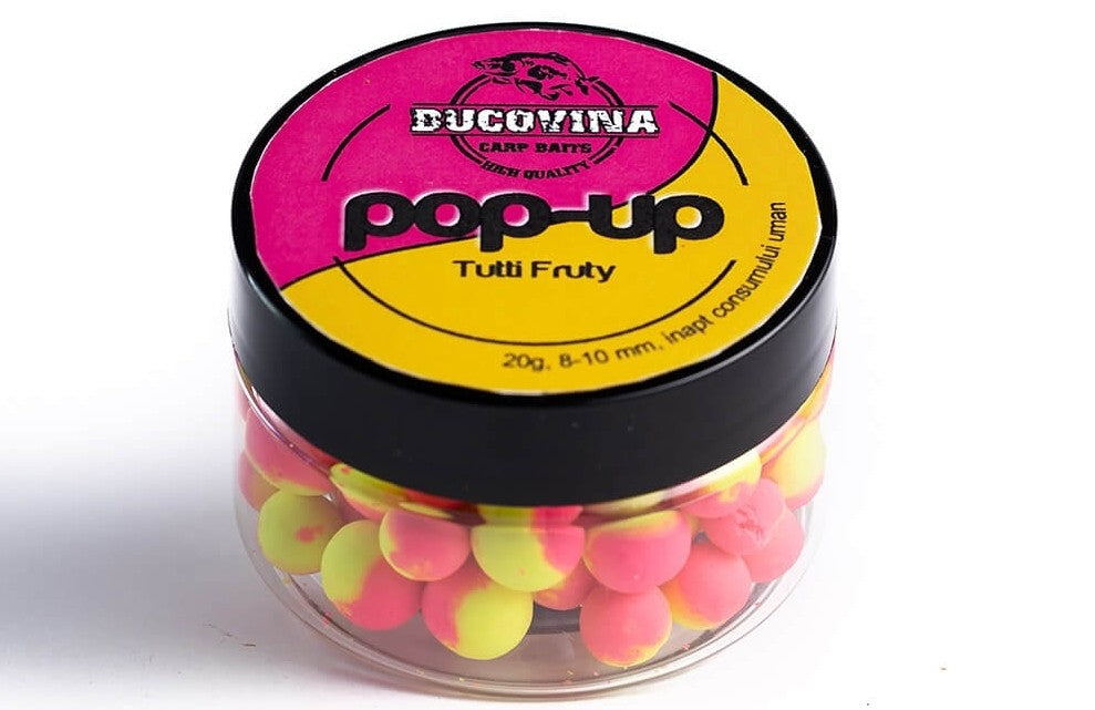 POP UP BUCOVINA BAITS, 8-10MM, 20G/CUTIE TUTTI FRUTTI