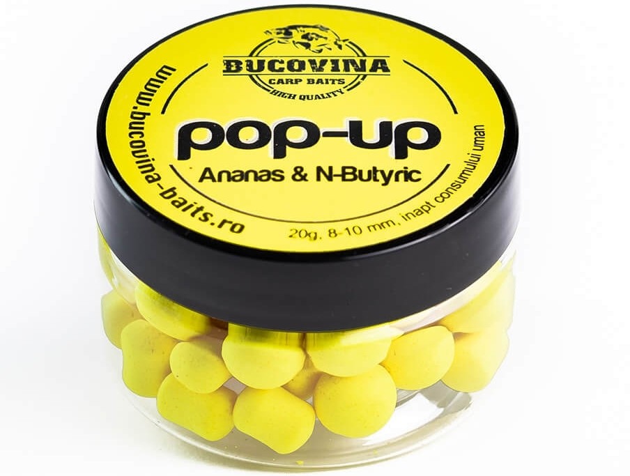 POP UP BUCOVINA BAITS, 8-10MM, 20G/CUTIE ANANAS & N-BUTYRIC