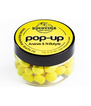 POP UP BUCOVINA BAITS, 8-10MM, 20G/CUTIE ANANAS & N-BUTYRIC 