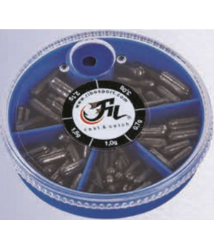 SET PLUMBI DESPICATI FILFISHING, Ø=70MM, 5 COMPARTIMENTE, 0.70-3.00G