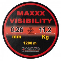 FIR MONOFILAMENT HAKUYO MAXXX VISIBILITY ROSU FLUO NEON 1200m